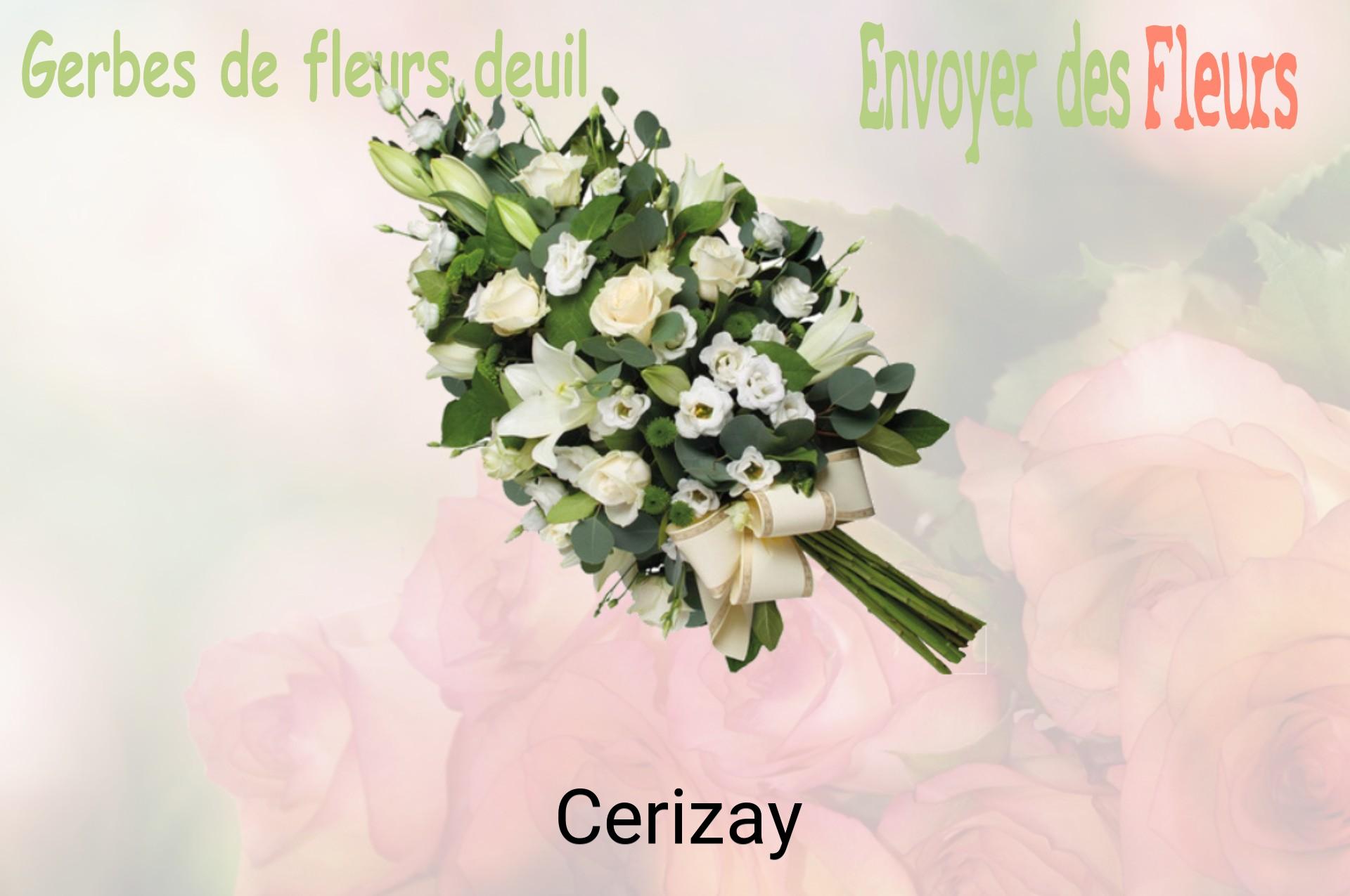 Gerbe de fleurs de deuil livrée à Cerizay